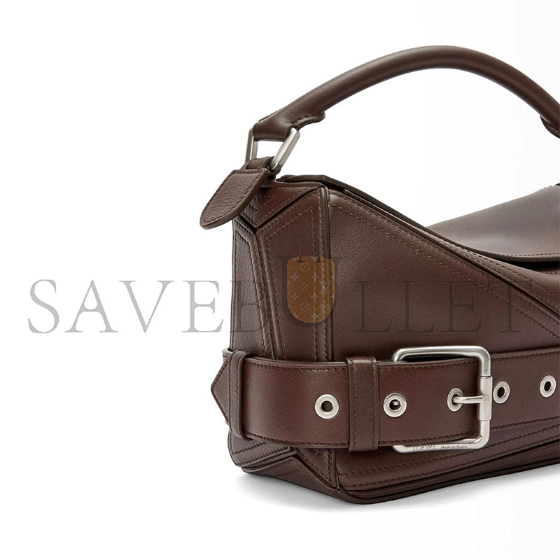 LOEWE SMALL PUZZLE BIKER BAG IN SHINY CALFSKIN A510S21XC7 (24*16.5*10.5cm)